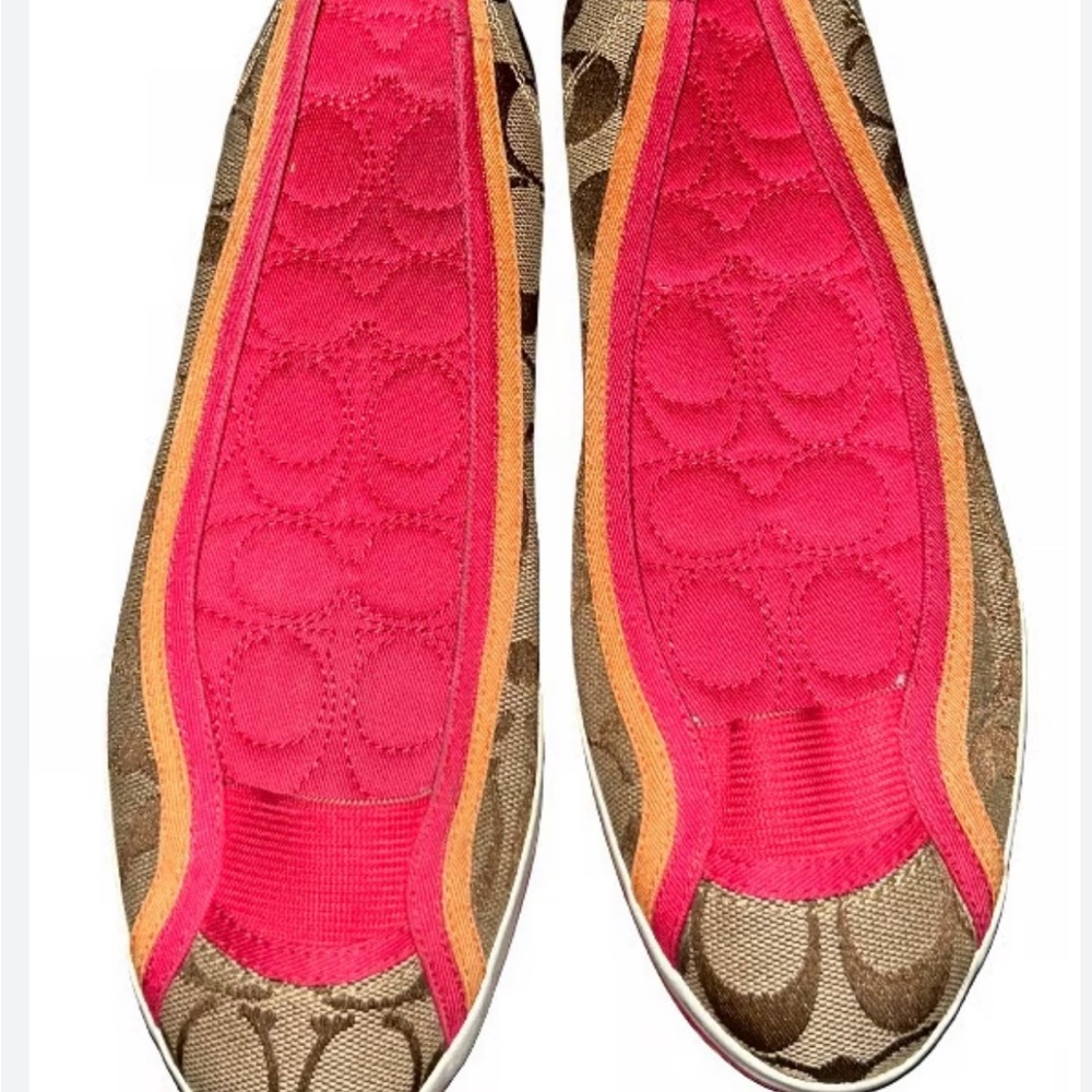 Coach Pink and Tan Women's Flats